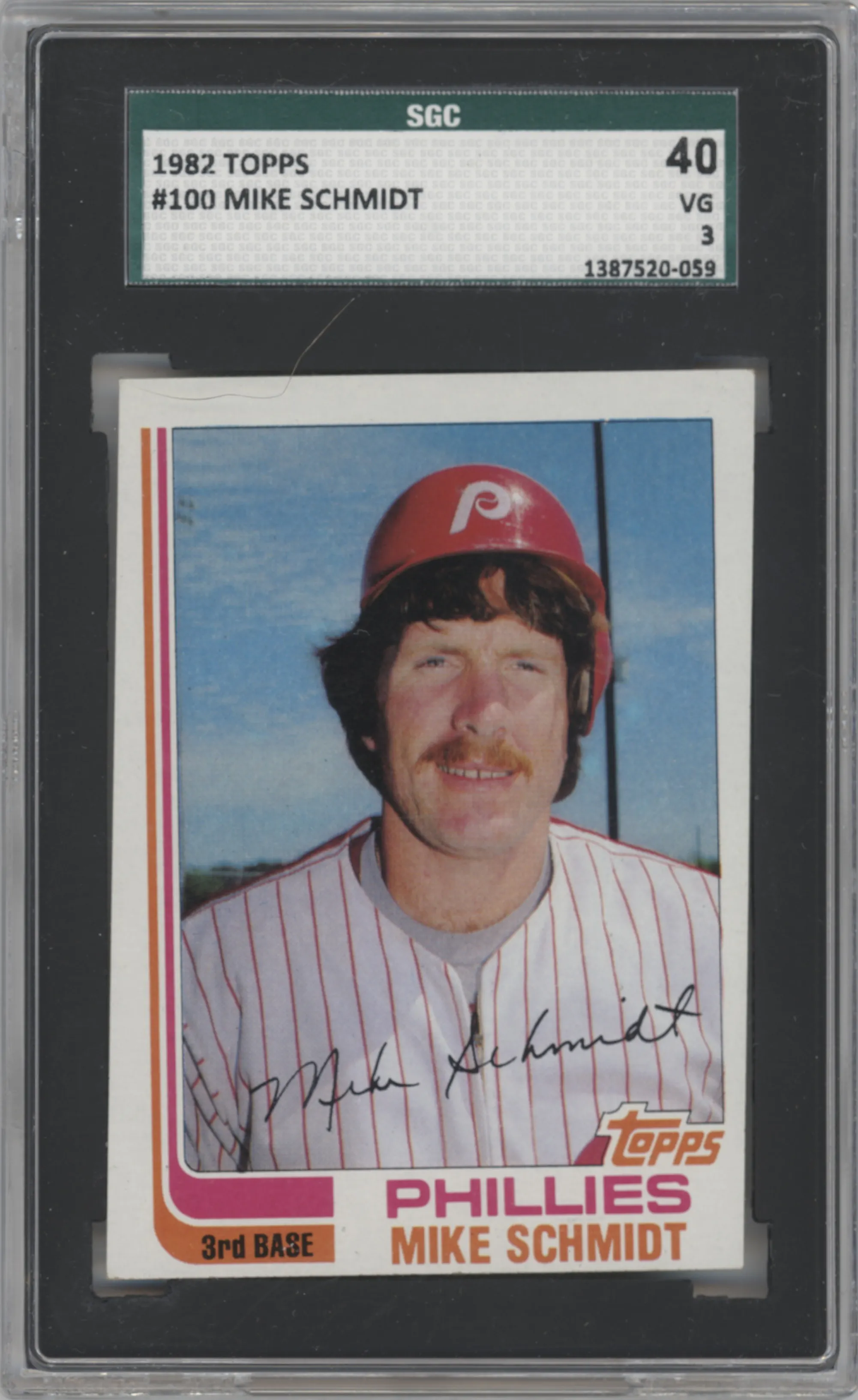 1982 Topps Mike Schmidt SGC VERY GOOD 3 SGC 3