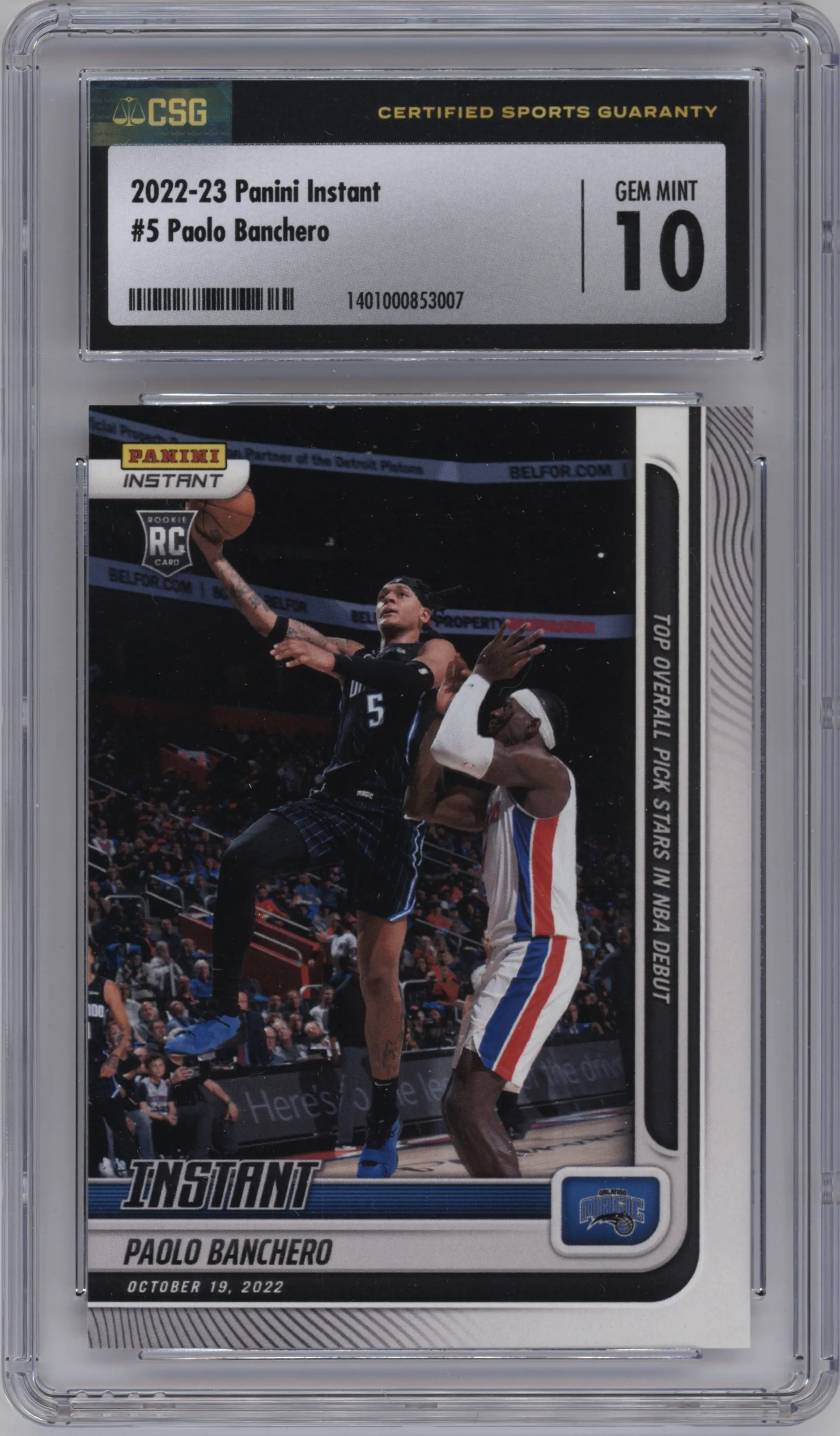 2022 Panini Instant Paolo Banchero #5 CGC 10