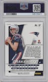 Drake Maye from the 2024 Panini Prizm set graded by PSA and given an overall grade of 9.