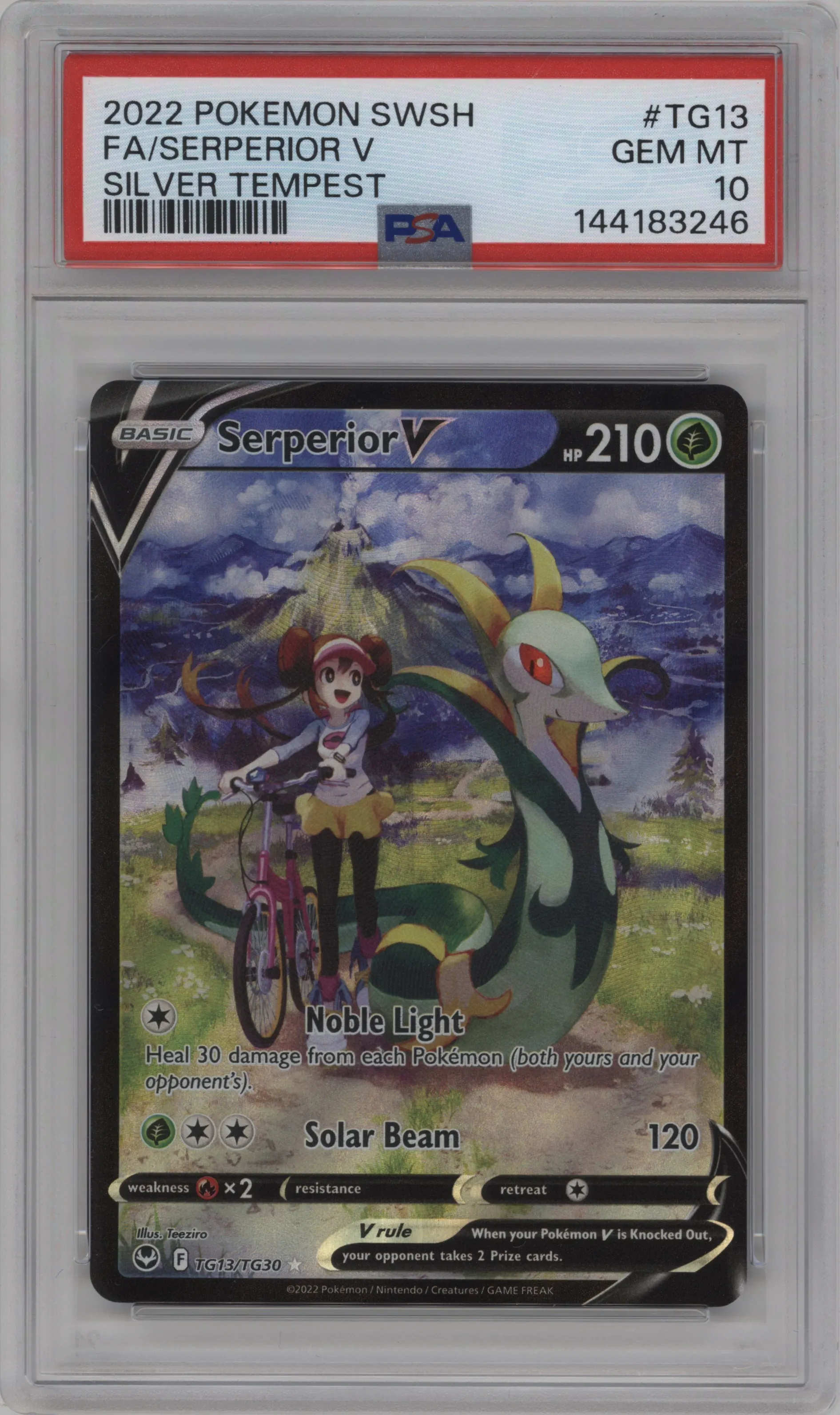 2022 Pokemon SWSH Silver Tempest TG Serperior V #TG13 PSA 10
