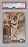 Shohei Ohtani from the 2018 Panini Diamond Kings set graded by PSA and given an overall grade of 9.