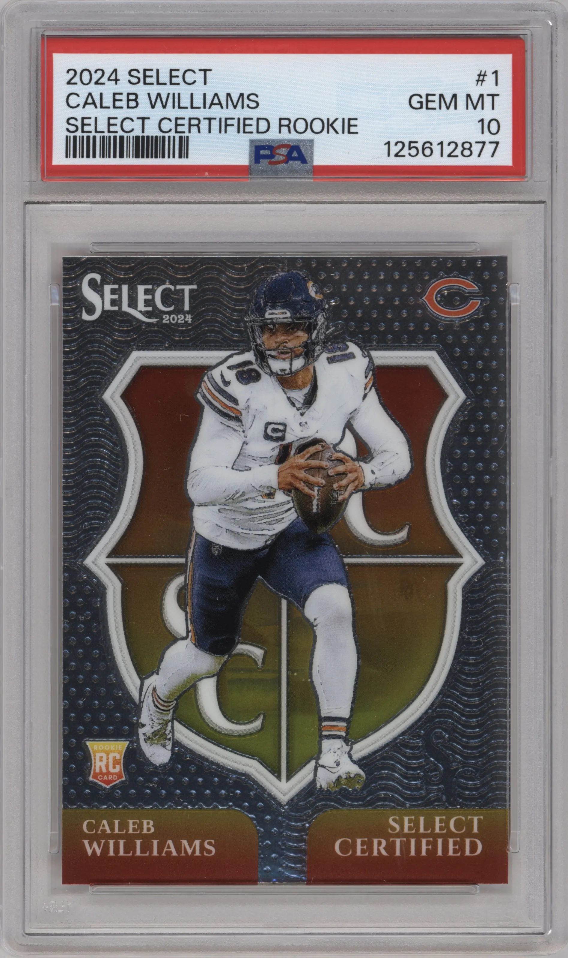 2024 Panini Select Select Cert.Rke. Caleb Williams PSA 10