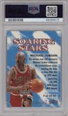 Michael Jordan from the 1997-98 Fleer set graded by PSA and given an overall grade of 9.