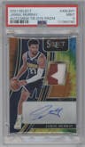 Jamal Murray from the 2021-22 Panini Select set featuring a Tie-Dye parallel graded by PSA and given an overall grade of 9.