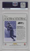 Kenneth Walker III from the 2022 Panini XR set featuring a White parallel graded by PSA and given an overall grade of 10.