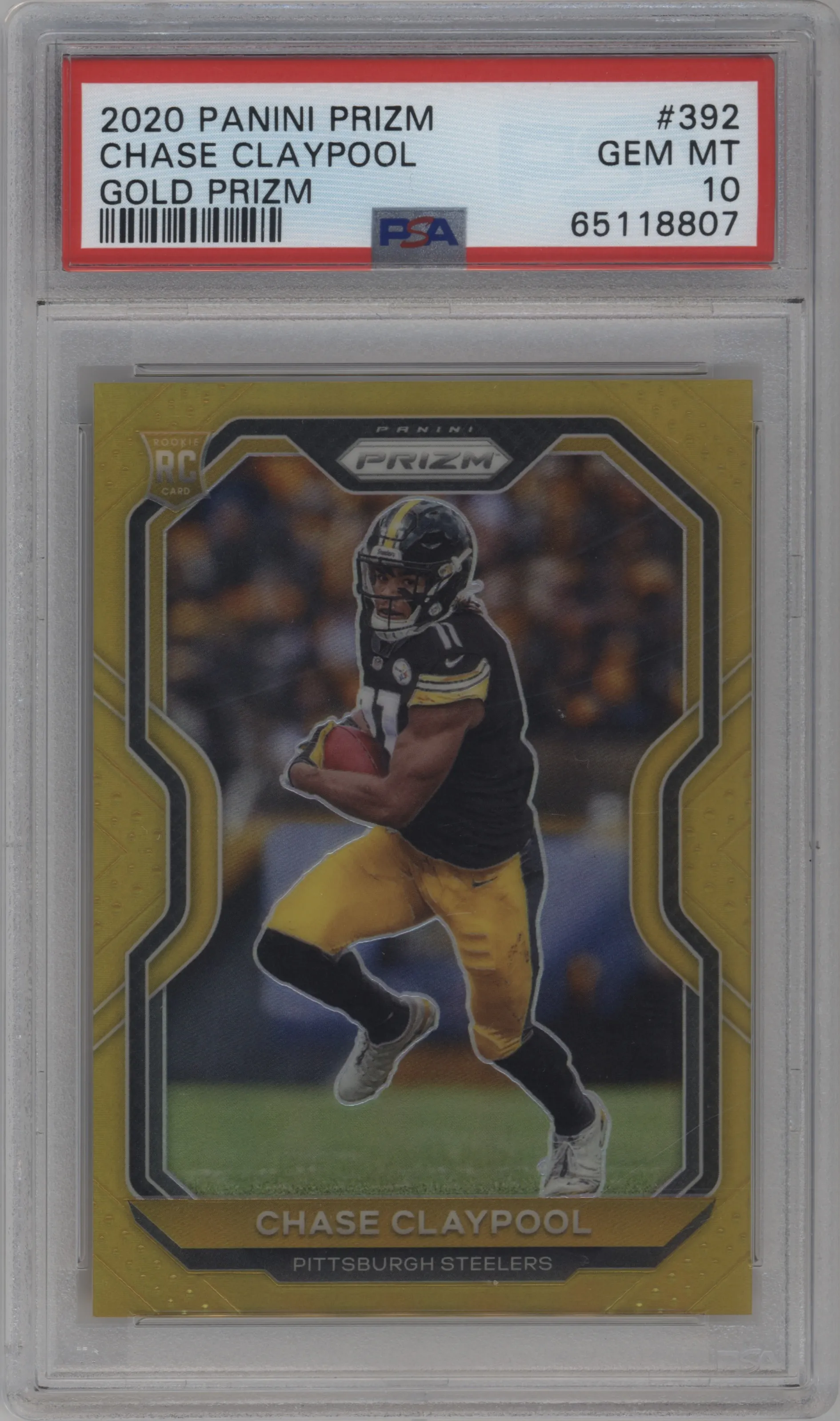 2020 Panini Prizm Chase Claypool Gold Prizm PSA 10