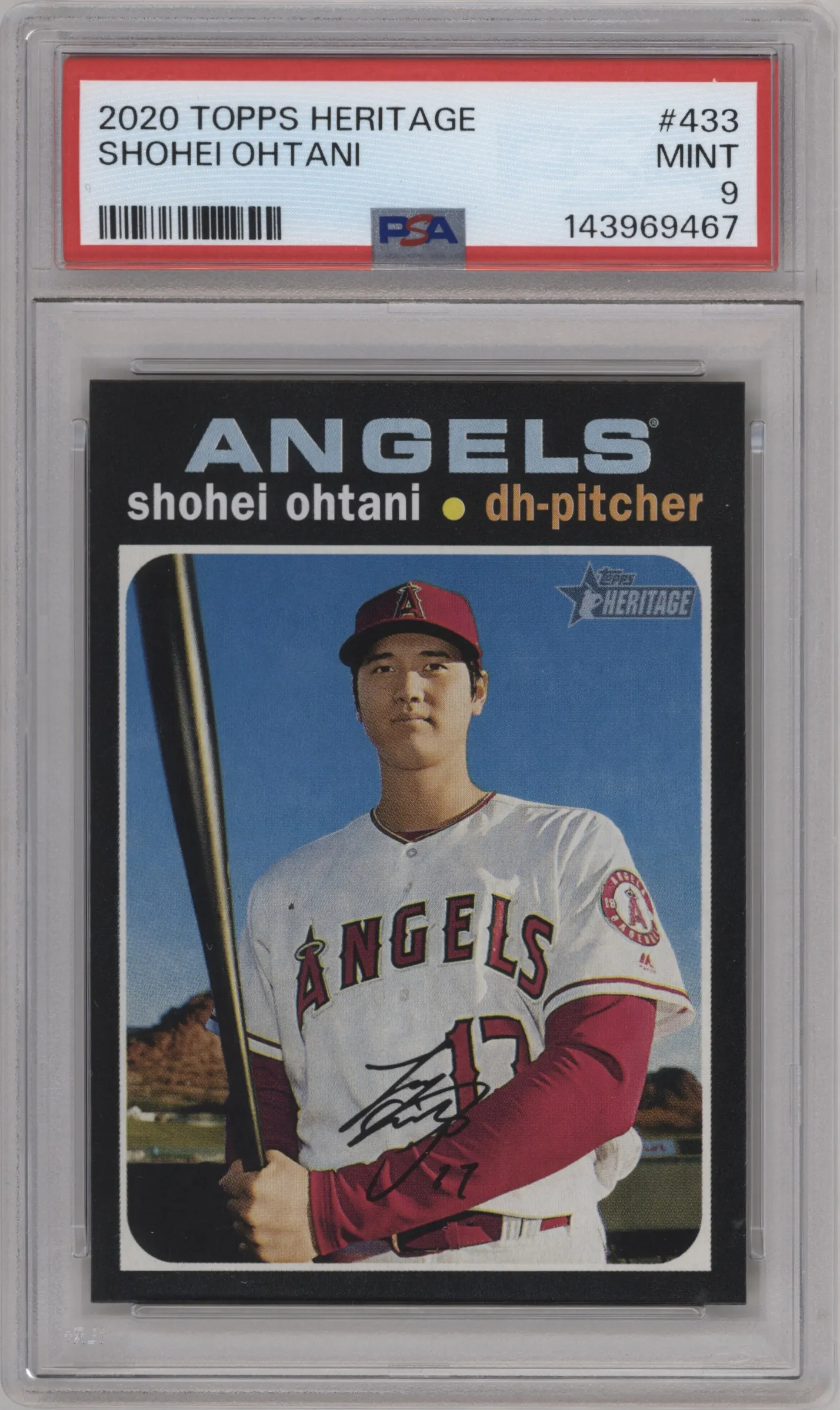 2020 Topps Heritage HN SP Shohei Ohtani PSA 9
