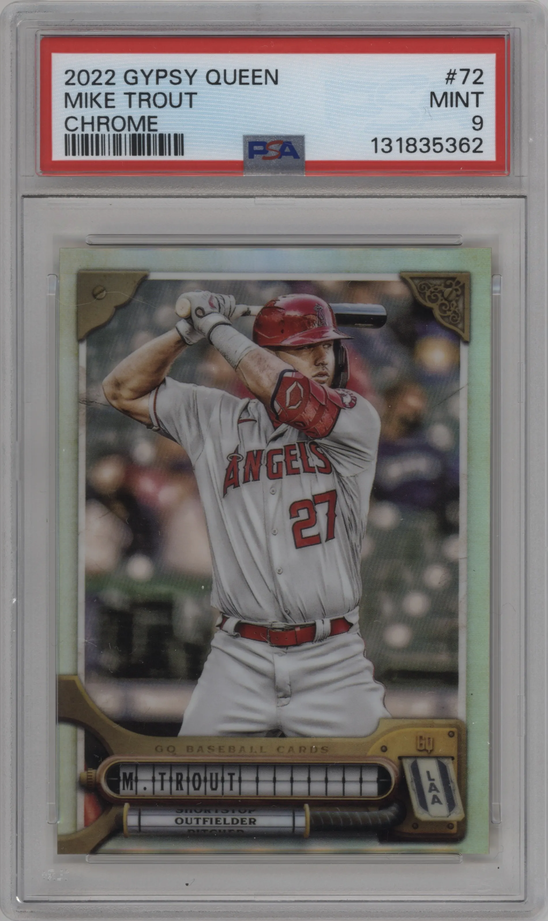 2022 Topps Gypsy Queen Chrome Mike Trout #72 PSA 9