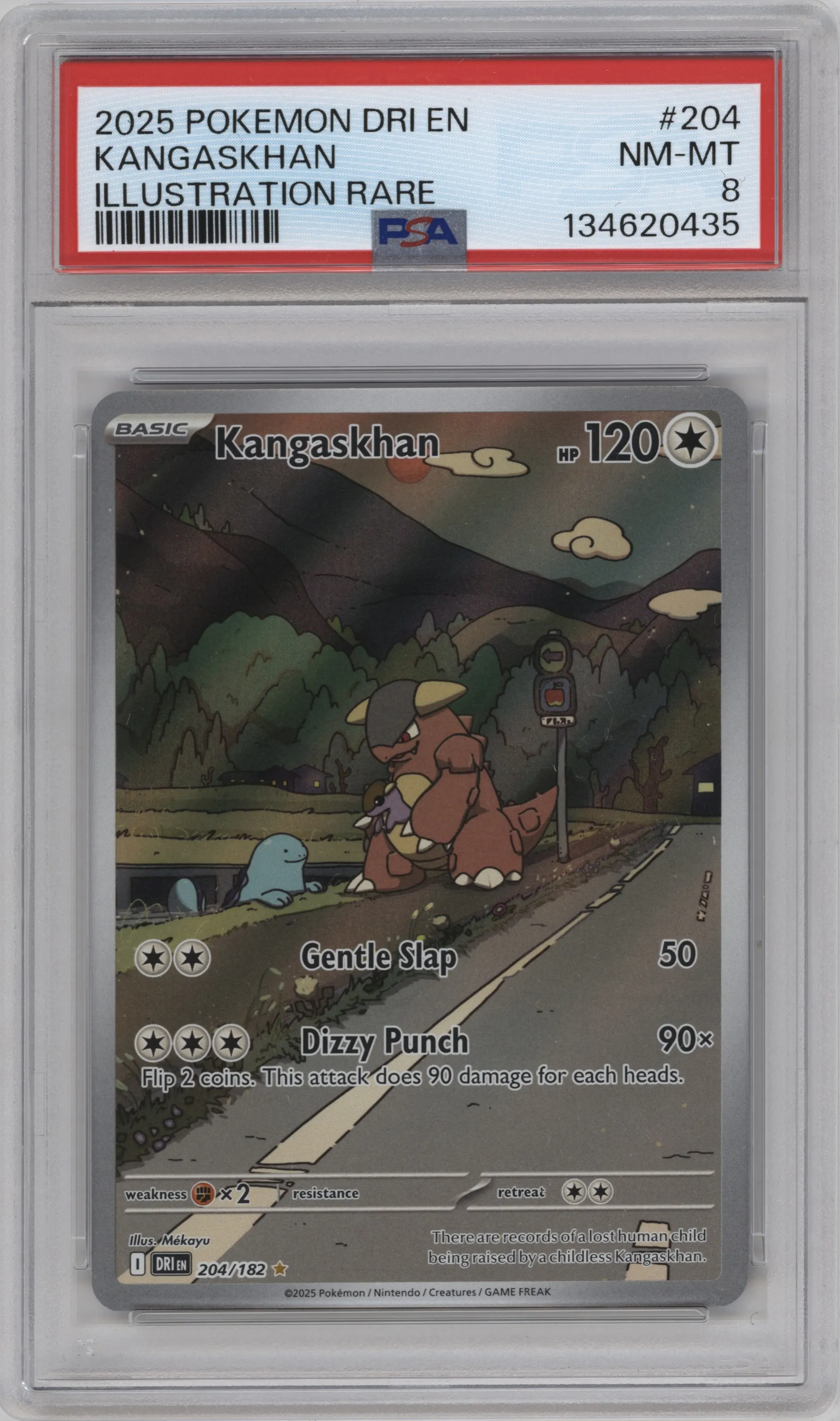 2025 Pokemon SV Destined Rivals Kangaskhan #204 PSA 8