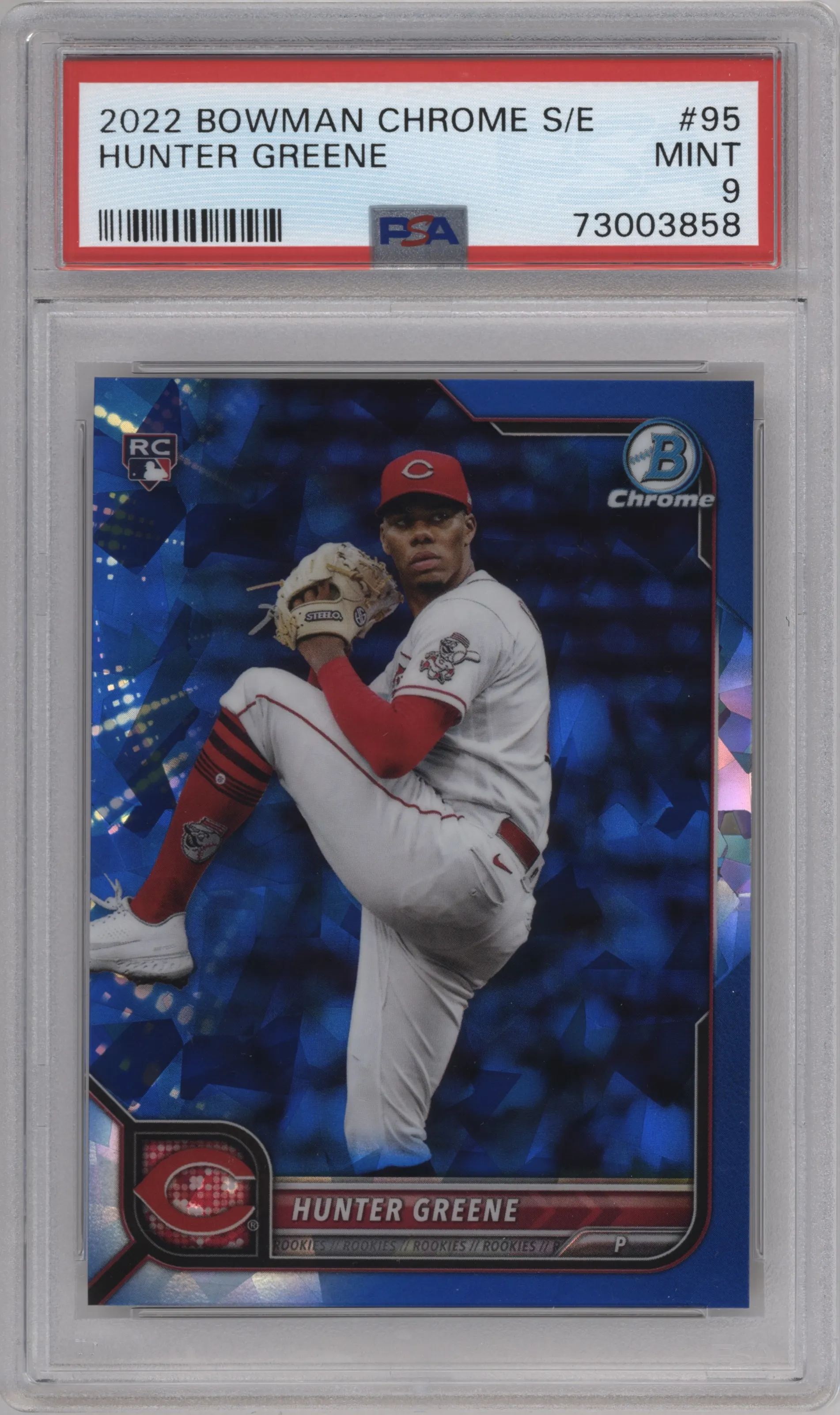 2022 Bowman Chrome Sapphire Edition Hunter Greene PSA 9