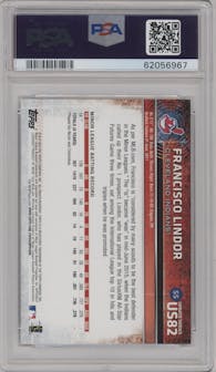 Francisco Lindor from the 2015 Topps Update Series set graded by PSA and given an overall grade of 9.