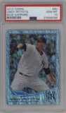 Andy Pettitte from the 2013 Topps set featuring a Sapphire parallel graded by PSA and given an overall grade of 10.