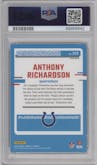 Anthony Richardson  from the 2023 Panini Donruss set featuring a Pink parallel graded by PSA and given an overall grade of 10.