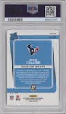 Nico Collins from the 2021 Panini Donruss Optic set featuring a Red parallel graded by PSA and given an overall grade of 9.