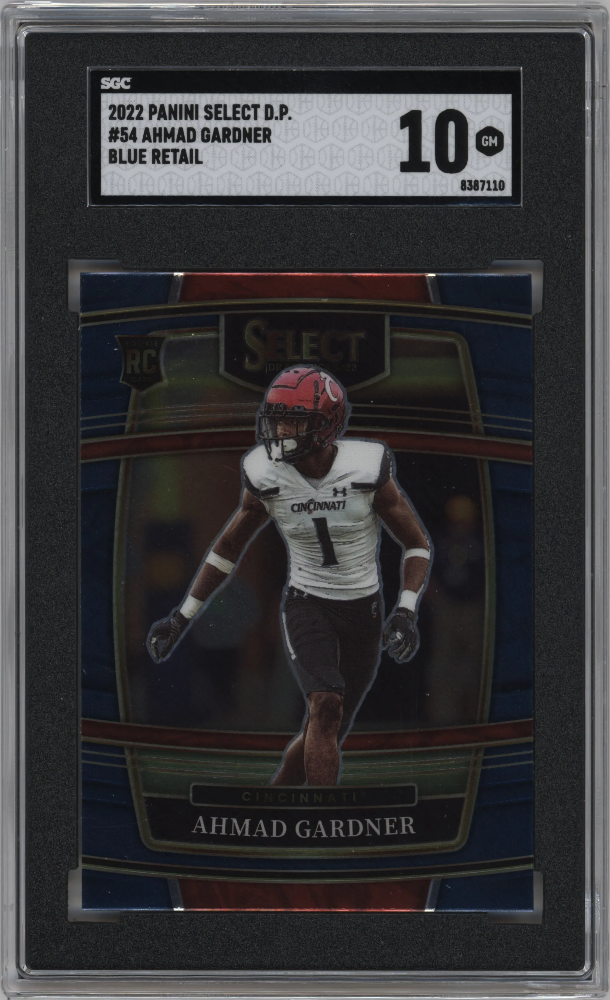 2022 Panini Select Draft Picks Ahmad Gardner Blue Retail #54 SGC 10