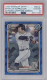 Spencer Torkelson from the 2020 Bowman Draft Sapphire set graded by PSA and given an overall grade of 10.