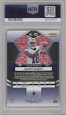 Jalen Tolbert from the 2022 Panini Mosaic set featuring a Genesis parallel graded by PSA and given an overall grade of 10.