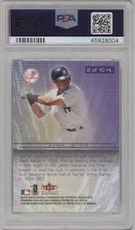 Derek Jeter from the 2000 Skybox set graded by PSA and given an overall grade of 10.