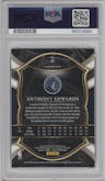 Anthony Edwards from the 2020-21 Panini Select  set featuring a Blue Prizm parallel graded by PSA and given an overall grade of 10.
