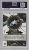 Jalen Hurts from the 2020 Panini Select set graded by PSA and given an overall grade of 10.