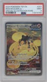 Iron Boulder ex from the 2024 Pokemon SV set graded by PSA and given an overall grade of 9.
