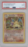 Charizard from the 1999 Pokemon set graded by PSA and given an overall grade of 2.