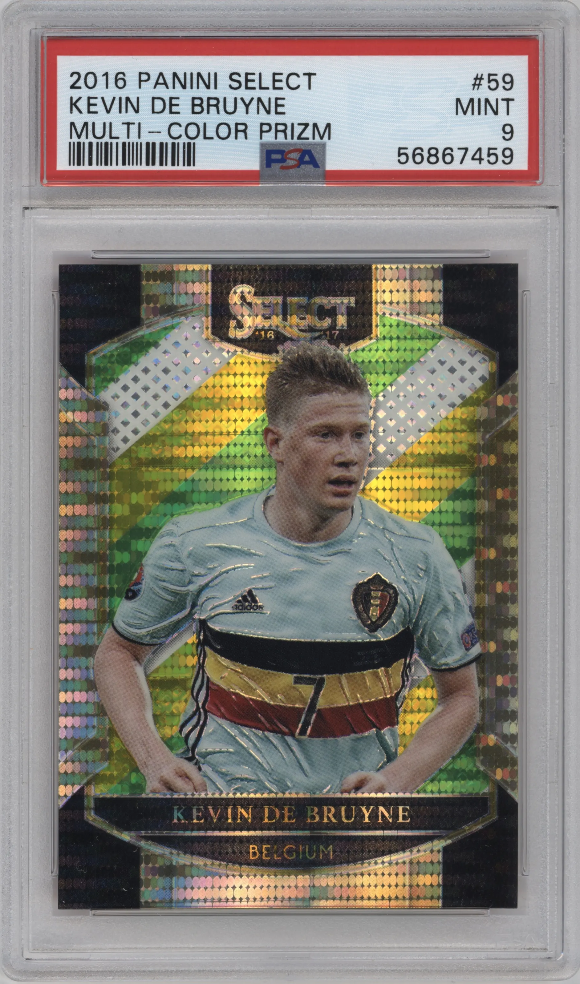 2016 Panini Select Kevin De Bruyne Multi-Color PSA 9