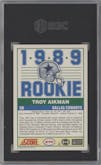 Troy Aikman from the 1989 Score set graded by SGC and given an overall grade of 9.
