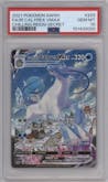 Ice Rider Calyrex VMAX from the 2021 Pokemon SWSH set graded by PSA and given an overall grade of 10.