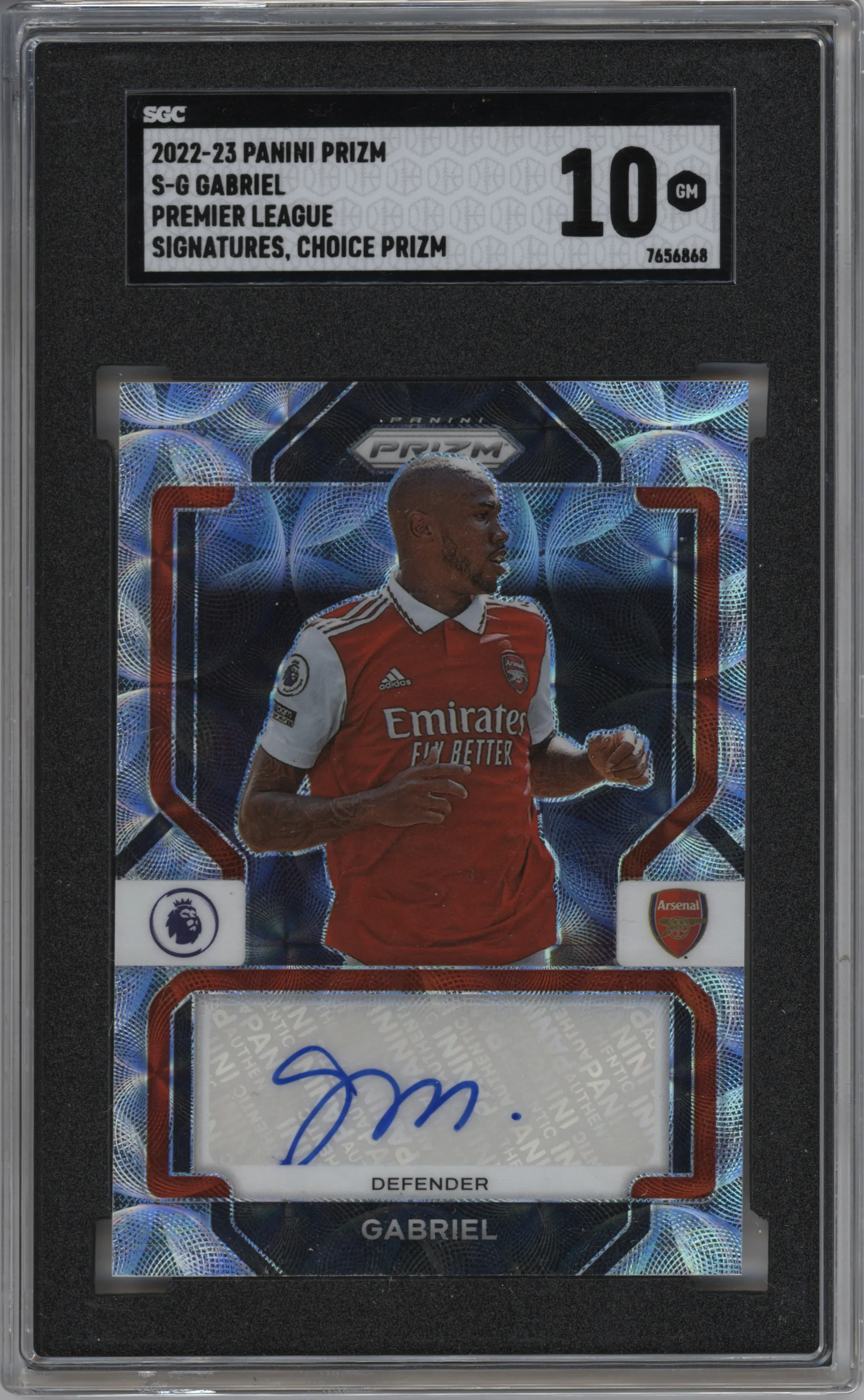 2022 Panini Prizm Premier League Sig. Gabriel Choice SGC 10