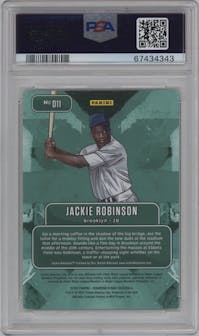 Jackie Robinson from the 2022 Panini Diamond Kings set graded by PSA and given an overall grade of 9.