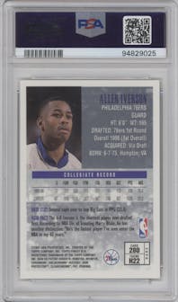 Allen Iverson from the 1996-97 Topps Finest set graded by PSA and given an overall grade of 9.