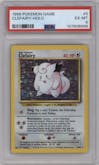 Clefairy from the 1999 Pokemon set graded by PSA and given an overall grade of 6.