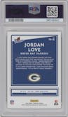 Jordan Love from the 2020 Panini Donruss set graded by PSA and given an overall grade of 10.