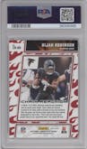 Bijan Robinson from the 2023 Donruss Optic set graded by PSA and given an overall grade of 10.