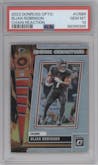 Bijan Robinson from the 2023 Donruss Optic set graded by PSA and given an overall grade of 10.