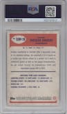 Shedeur Sanders from the 2023 Bowman Chrome University set graded by PSA and given an overall grade of 10.