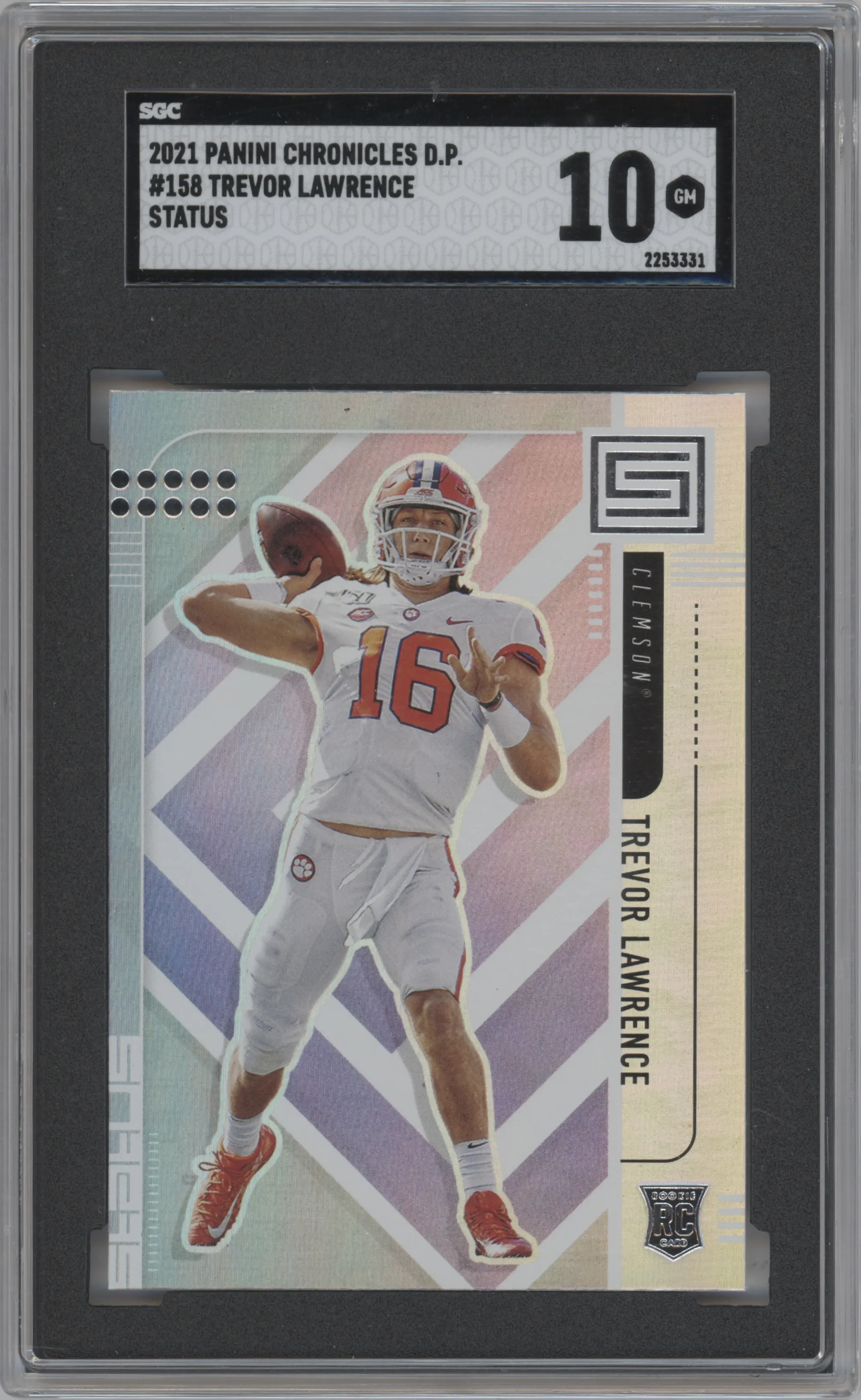 2021 Panini Chronicles Draft Picks Status Trevor Lawrence SGC 10