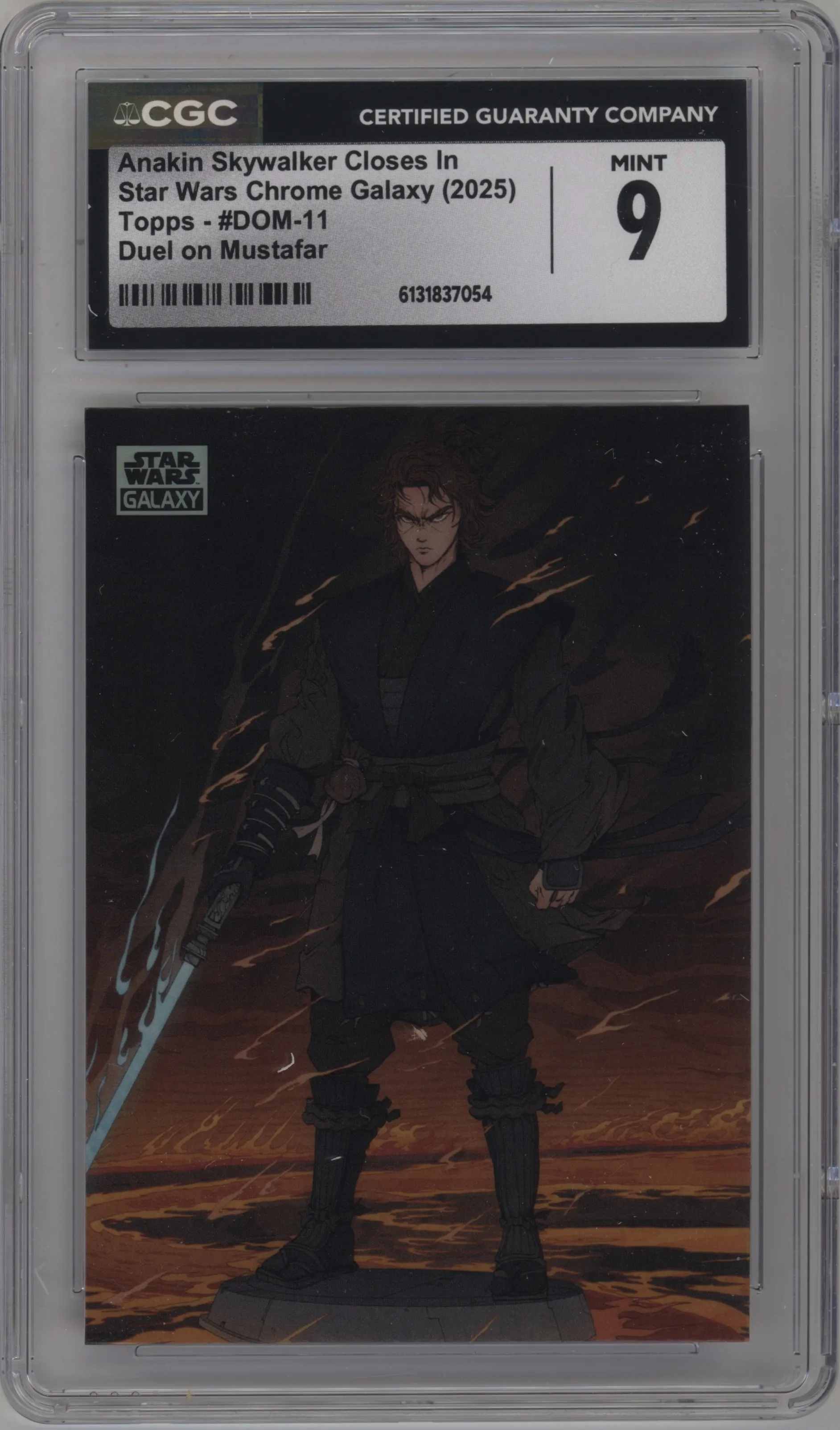 2025 Topps Chrome Star Wars Galaxy Duel on Mustafar Anakin Skywalker Closes In CGC 9