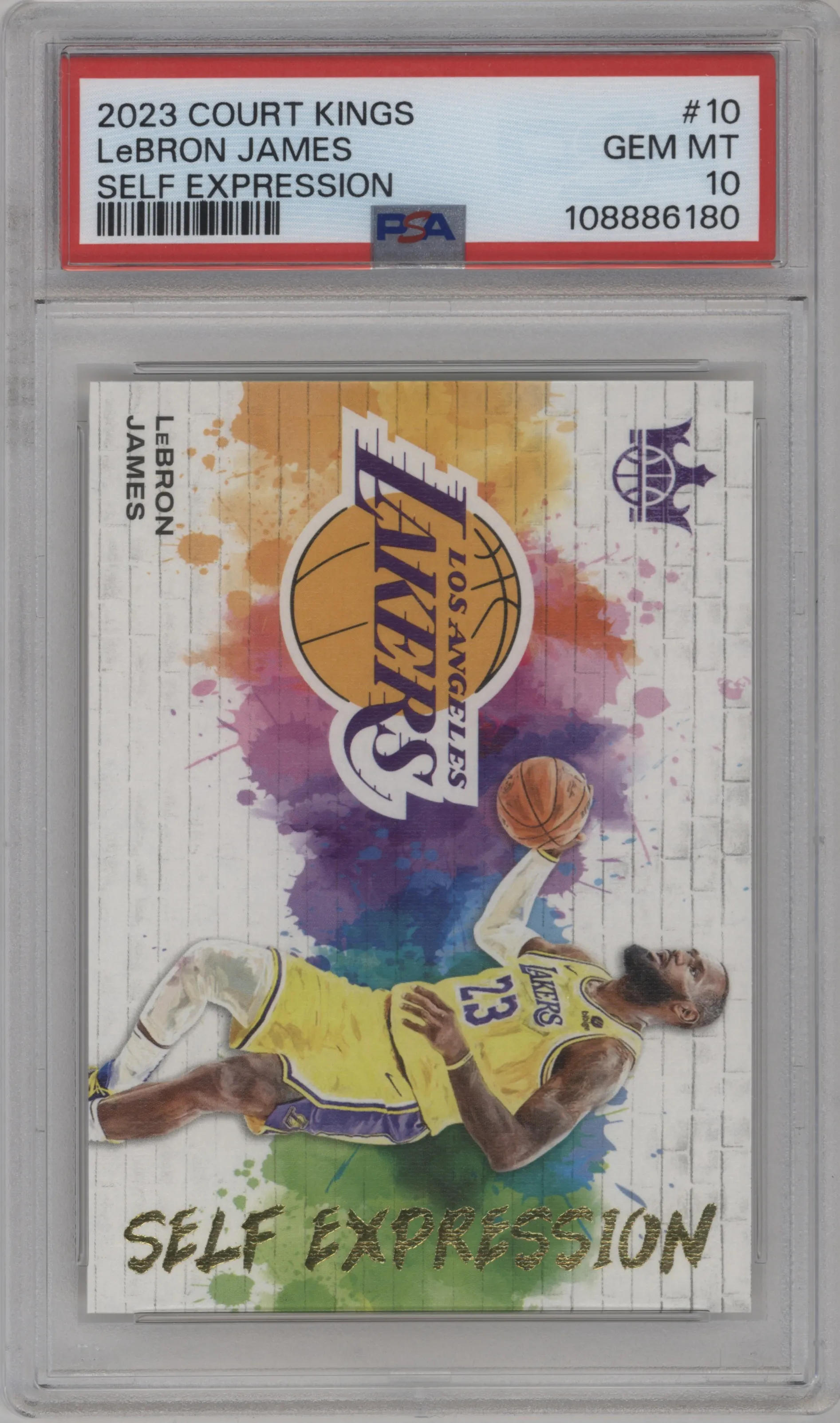 2023 Panini Court Kings Self Expression LeBron James #10 PSA 10