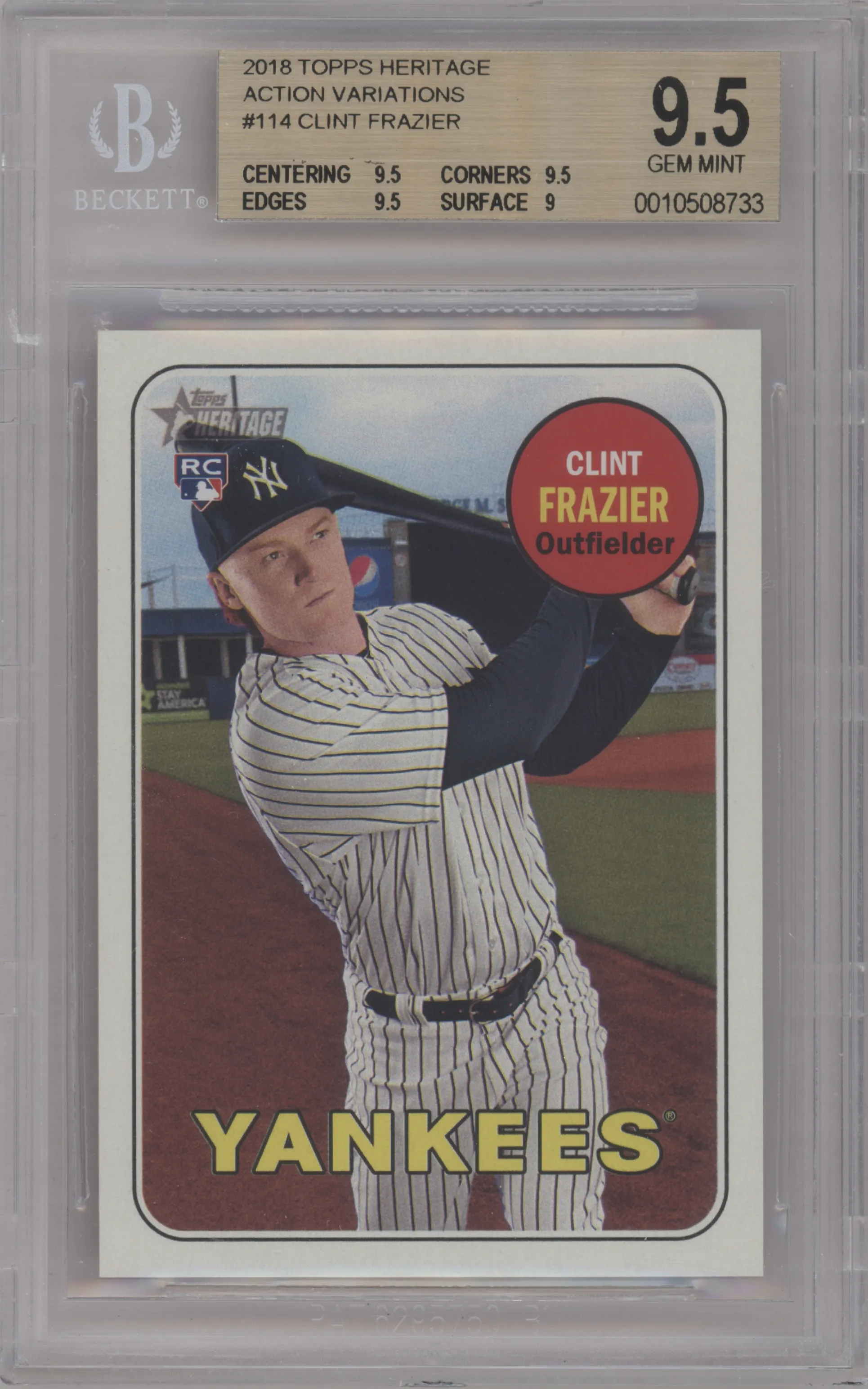 2018 Topps Heritage Variation Clint Frazier BGS 9.5
