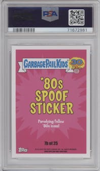 Jumpin' Jordan from the 2015 Topps Garbage Pail Kids 30th Anniversary set graded by PSA and given an overall grade of 10.