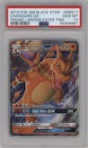 Charizard GX from the 2019 Pokemon S&M  set featuring a Hidden Fates Tins parallel graded by PSA and given an overall grade of 10.