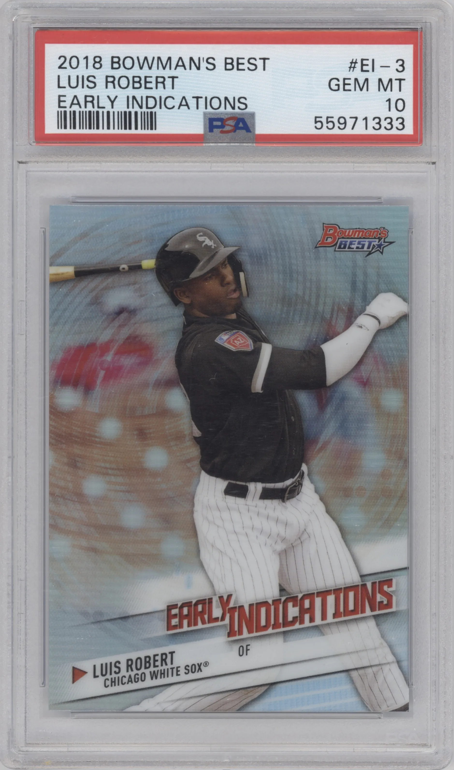 2018 Bowman’s Best Early Indications Luis Robert PSA 10