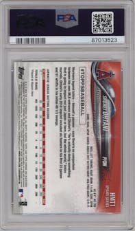 Shohei Ohtani from the 2018 Topps Chrome Update  set graded by PSA and given an overall grade of 10.