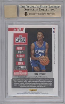 Shai Gilgeous-Alexander from the 2018-19 Panini Contenders set featuring a Ticket Cracked Ice parallel graded by Beckett and given an overall grade of 9.5.