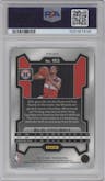 Bilal Coulibaly from the 2023-24 Panini Prizm set featuring a Green Prizm parallel graded by PSA and given an overall grade of 10.