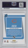 Justin Fields from the 2021 Panini Donruss set graded by PSA and given an overall grade of 10.