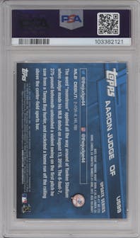 Aaron Judge from the 2017 Topps Update set graded by PSA and given an overall grade of 10.
