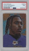 Justin Jefferson from the 2023 Panini Mosaic set graded by PSA and given an overall grade of 9.